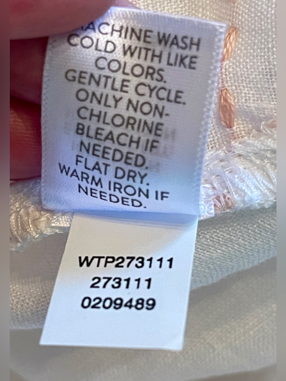 Pure Jill Elements Linen White Ombre Stitched Semi Sheer Tunic Top Sz L NWT - Picture 11 of 11